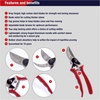 image:imageSpear amp Jackson 6657BS Razorsharp Professional Short Blade Bypass PrunerHeavy Duty Bypass