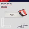 image:imageSpear amp Jackson B9810 10 inch 255mm X 15pts Predator Tenon Saw10 Tenon Saw