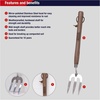 image:imageSpear amp Jackson Stainless Steel Hand Weed Fork Durable Gardening Tool for Efficient Weeding and Soil Aeration12 Handle