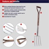 image:imageSpear amp Jackson Traditional Stainless Steel Digging Fork Heavy Duty Durable Stainless Steel Garden Tool Ideal for Digging Aerating and Turning SoilBorder Fork